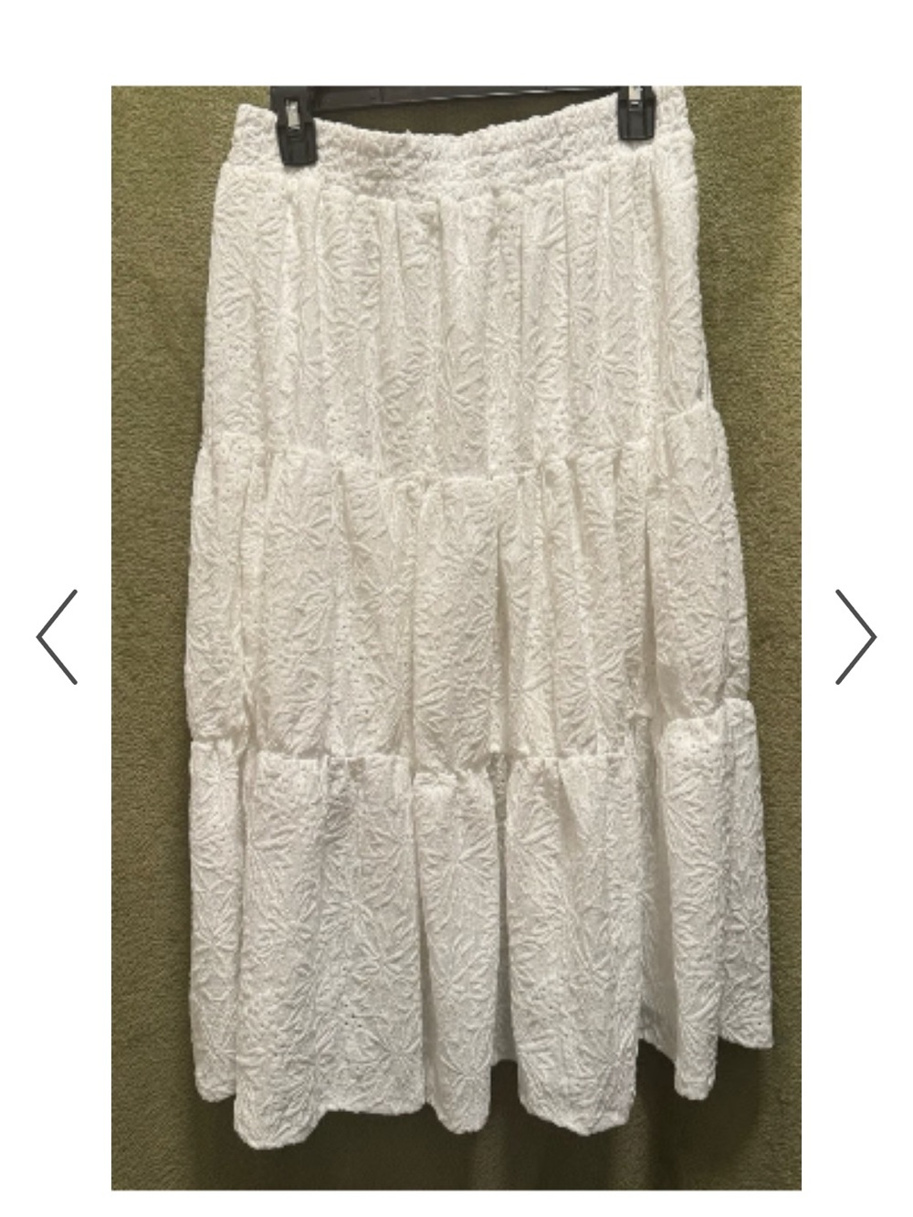 Michael Kors White Tiered Textured Maxi Skirt